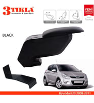 Hyundai i20 2008-2015 Delmesiz Çelik Ayaklı Siyah Kolçak Kol Dayama