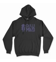 Chill Your Mind Siyah Kapşonlu Sweatshirt Hoddie