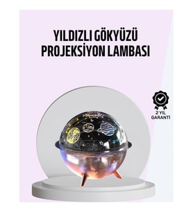 Mey İthalat® USB Şarjlı Uzay Temalı Işık Projektörü Hava Nemlendirici