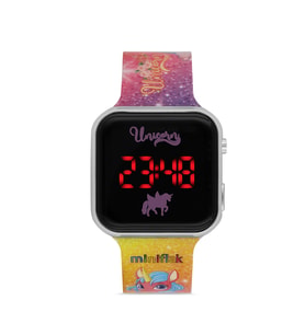Miniflak Unicorn MFU8001 Square Led Çocuk Saati (Sarı-Pembe)