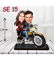 Kişiye Özel Ahşap Biblo - Motor Kullanan Çift 2