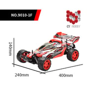 9010-1F 1:10 Kumandalı 40 CM  Dev Off-Road Araba – Şarjlı, 2.4GHz, Yüksek Hızlı RC Arazi Aracı (Kırmızı)
