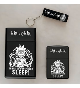 Rick & Morty Kişiye Özel İsimli Çakmak,Metal Tabaka ve Anahtarlık Set 51