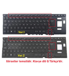 Asus GX501G Klavye Büyük Enter Işıklı V1