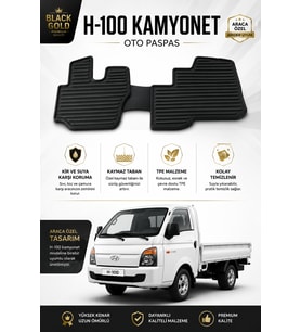 Hyundai H100 Oto Paspas Kamyonet Minibüs Ticari Araca Özel Premium TPE Kauçuk Paspas