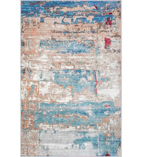 Eliana Home Baskılı, Yıkanabilir Kaymaz Taban Salon Halısı LNA1173 100x150 cm (Mavi)