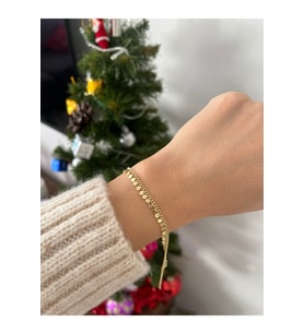 KADIN 14K XUPİNG GOLD ÇELİK VİP ÖZEL SERİ BİLEKLİK PUL BİLEKLİK