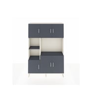 Arges Gardrop 9 Raflı 6 Kapaklı 132x30x195 Aytaşı-Antrasit