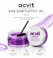 Acvit Süper Wax Kaş Sabitleyici ve Şekillendirici Jel 50 ML Beyazlık Bırakmayan Şeffaf, Doğal Görünüm