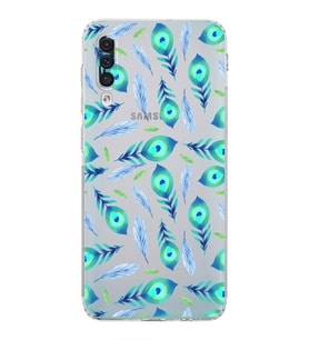 PrintiFy Samsung Galaxy A50s ile Uyumlu Nazar Boncuğu 3 Baskılı Kamera Korumalı Şeffaf Silikon Kılıf