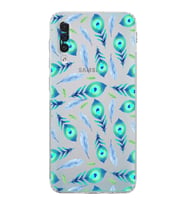 PrintiFy Samsung Galaxy A50s ile Uyumlu Nazar Boncuğu 3 Baskılı Kamera Korumalı Şeffaf Silikon Kılıf