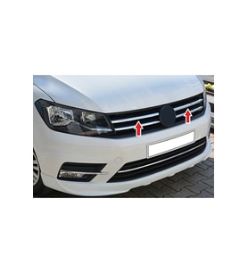 Vw Caddy Uyumlu Ön Panjur 2 Parça Krom 2015 (Metal)
