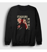 Presmono Unisex Siyah Yuji Anime Jujutsu Kaisen Sweatshirt 130718tt