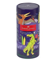 FABER CASTELL 46 DİNO SİLİNDİR KUTU KEÇELİ KALEM SETİ 20'Lİ