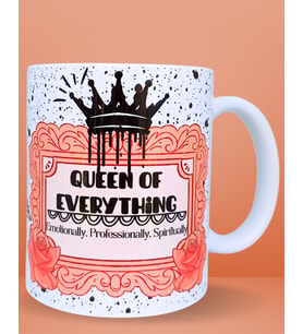 Queen of Everything Tasarım Renkli Porselen Kupa