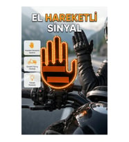 176 LED Amber Motosiklet Dönüş Sinyali – El Hareketiyle Kontrol