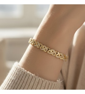 STİL İNCİSİ/XUPING JEWELRY MEYS GURMET ZİRKON TAŞLI BİLEKLİK (Altın Rengi)