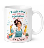 Ev Temizliği Enerji Toplama Kahvesi Titiz Kadın Kupası Hediye Bardak