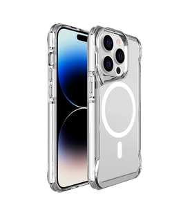 Apple iPhone 14 Pro Max Uyumlu Kılıf Zore M-safe Şarj Özellikli T-Max M-safe Kapak (Renksiz)