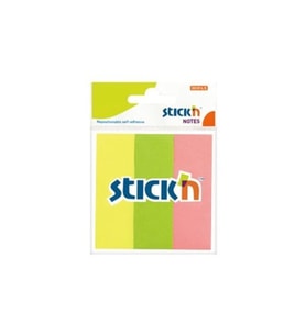 Hopax Stickn Notes 76X25 Neon 3 Renk 50 Yaprak Kağıt Ayraç