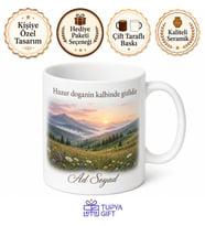 Yayla Manzarası Temalı Baskılı Kupa Bardak Doğa Hediye Porselen Mug
