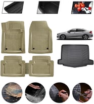 Honda Civic Hatchback 2016-2021 Uyumlu Paspas Araca Özel Bagaj Havuzu MBS Bej