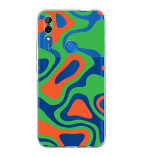 PrintiFy Huawei P Smart Z Uyumlu Kamera Korumalı Renkli Desen Tasarımlı Şeffaf Silikon Kılıf