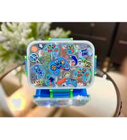 VEST BES0008 OYUN (GAME) DESENLİ ŞEFFAF KAPAKLI 3 BÖLMELİ 800 ML ÇELİK BESLENME KABI