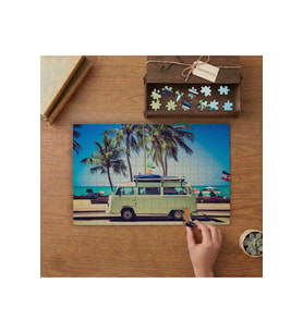 Venedik Plajındaki Karavan Tasarımı 240 parça Ahşap Puzzle Ahşap Kutuda MP05247