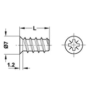 Hafele Varianta Havşa Başlı Vida 5/13,5mm (100 Adet), Galvaniz