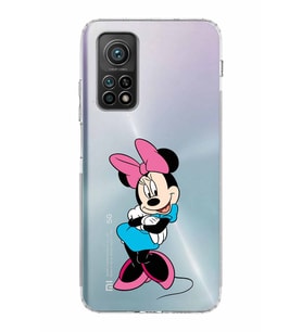 Xiaomi Mi 10T  Kamera Korumalı Kapak Minnie Mouse Tasarımlı Şeffaf  Kılıf