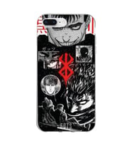 Iphone 7 Plus ve 8 Plus Uyumlu Berserk Anime Tasarımlı Şeffaf Telefon Kılıfı