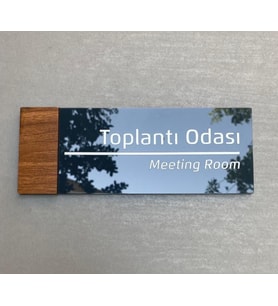 Wooden Serisi Toplantı Odası Kapı İsimliği