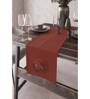 Kiremit Modern Temalı Premium Masa Örtüsü Runner RNR036