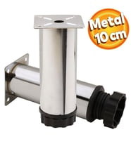 METAL BAZA AYAK 10 CM KROM ( 1 ADET FİYATIDIR )