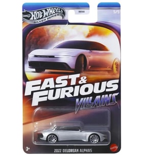 Hot Wheels Silver Series Fast ve Furious Villains Zozz Delorean Alphas JBY38