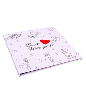Bizim Hikayemiz Anı Defteri ve 10 adet 6x9 Pola Kart Hediyeli