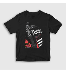 Presmono Unisex Çocuk Siyah One Night My Chemical Romance T-Shirt 71689tt