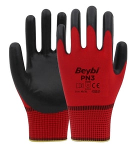 Mey İthalat® Beybi PN3 Nitril Kırmızı İş Eldiveni No:9
