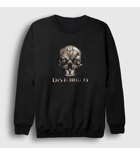 Presmono Unisex Siyah Skull Disturbed Sweatshirt 293657tt
