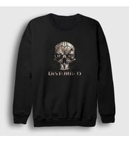 Presmono Unisex Siyah Skull Disturbed Sweatshirt 293657tt