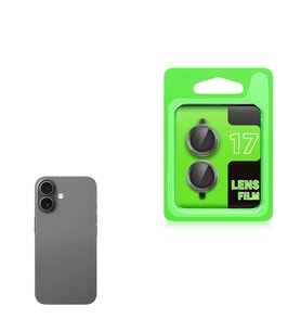 Apple iPhone 17 Uyumlu Zore CL-07 Kamera Lens Koruyucu (Gri)