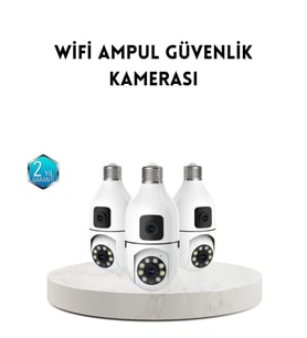 Ampul Tipi WiFi Kamera 2MP Lensli Full HD Görüntü ve Akıllı Hareket Algılama