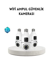 Ampul Tipi WiFi Kamera 2MP Lensli Full HD Görüntü ve Akıllı Hareket Algılama