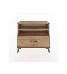 Arges Şifonyer 2 Raflı Tek Çekmeceli 88x30x80 Çam-Çam