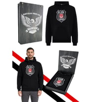 BEŞİKTAŞ ERKEK KAPÜŞONLU SWEATSHIRT LAZER KUTU HEDİYELİ