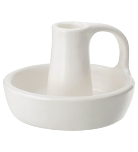 Şamdan, Beyaz, 8 cm, Seramik