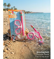 Şnorkel Seti Pembe Renk 7 ile 14 Yaş Arası