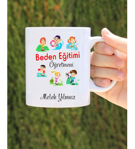 beden eğitimi öğretmeni özel tasarım kupa bardak