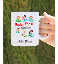 beden eğitimi öğretmeni özel tasarım kupa bardak